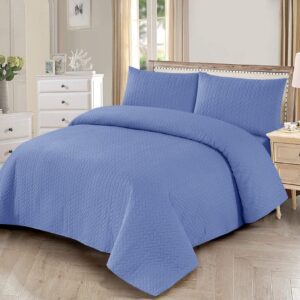 Luxury Quilted Bed Cover Set – Soft Embossed Bedspread King & Double Bed - Multicolor